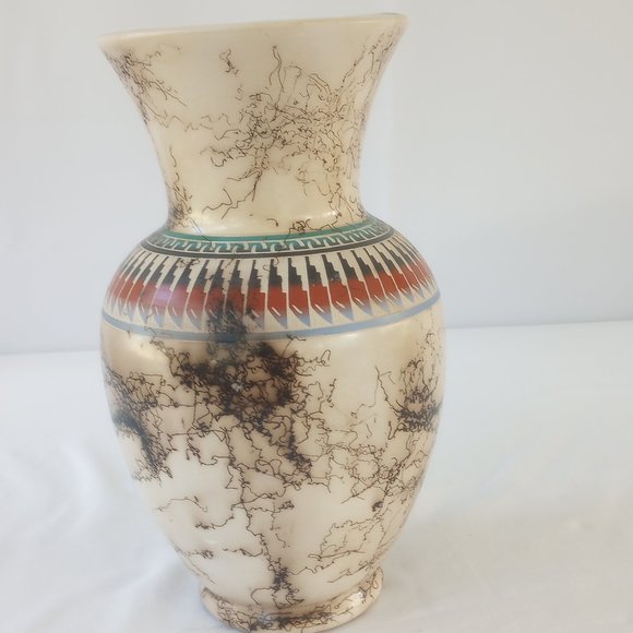 NWOT   Navajo Horse Hair Pottery Vase - Picture 2 of 8